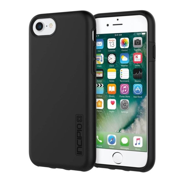 DualPro Case for iPhone SE (2020), iPhone 8, iPhone 7 & iPhone 6/6s - Black/Bl